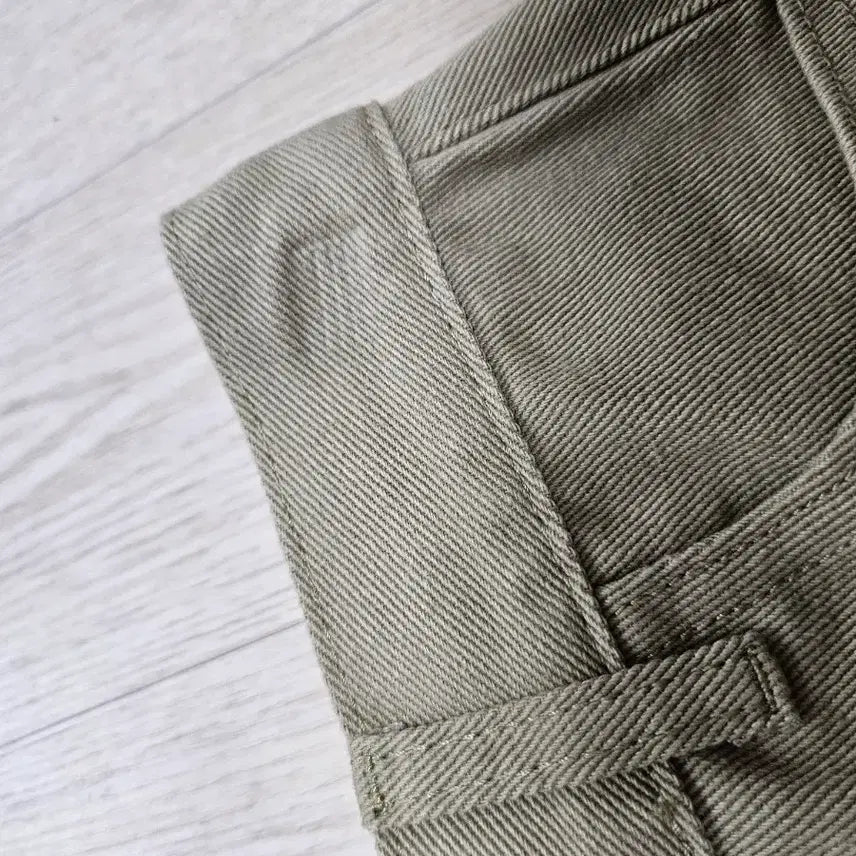 [SOLD OUT] 피치모드 뒷밴딩 A라인 스커트 (카키 M)