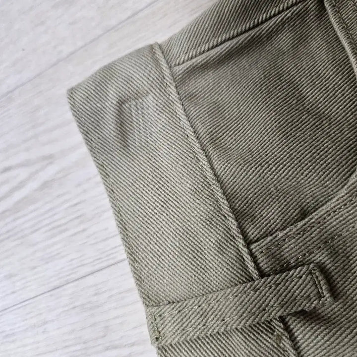 [SOLD OUT] 피치모드 뒷밴딩 A라인 스커트 (카키 M)