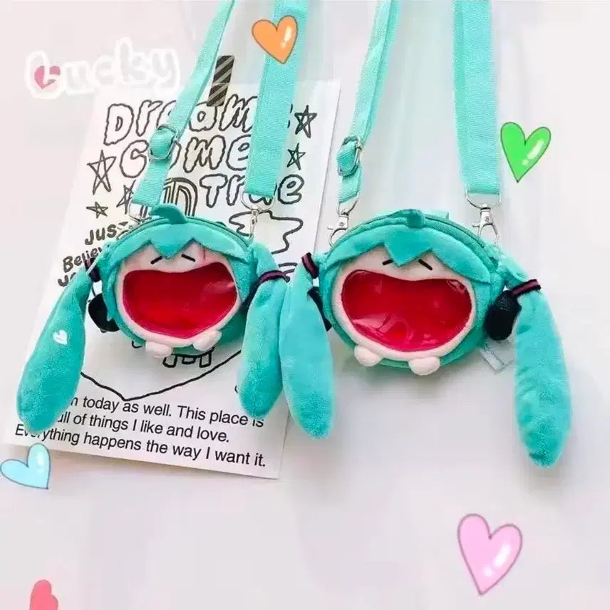 [BUNJANG] Hatsune Miku Coin Purse Bag Pouch / 덤스티커 포함)하츠네 미쿠 동전지갑 가방 파우치 프로젝트 세카이