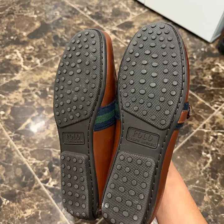[BUNJANG] Polo Ralph Lauren Riali Leather Brown Loafers (Size 270) / 폴로 랄프로렌 Riali 레더 브라운 로퍼 270 사이즈