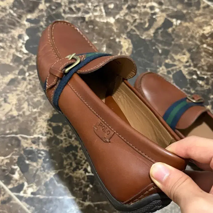 [BUNJANG] Polo Ralph Lauren Riali Leather Brown Loafers (Size 270) / 폴로 랄프로렌 Riali 레더 브라운 로퍼 270 사이즈