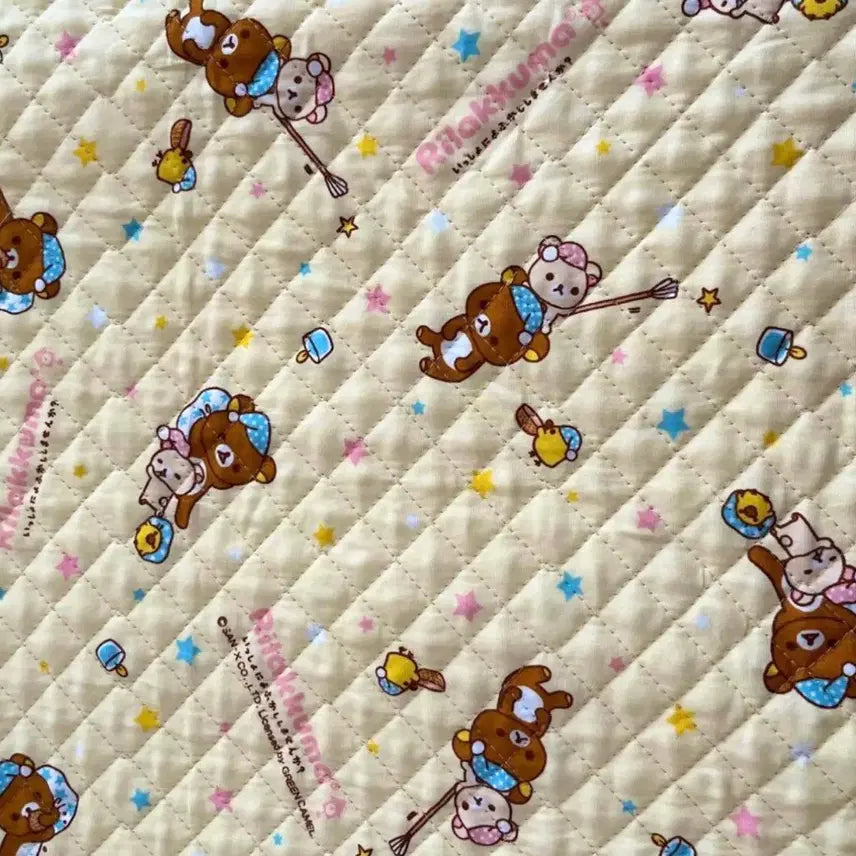 [BUNJANG] Rilakkuma Star Fabric Handmade Table Mat / 별 리락쿠마 고전원단 핸드메이드 다꾸 매트 테이블 매트