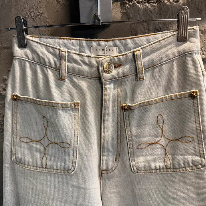 [BUNJANG] Sandro Paris Stitch Pocket Light Denim Pants / 산드로 파리 스티치 포켓 라이트 데님 팬츠 36