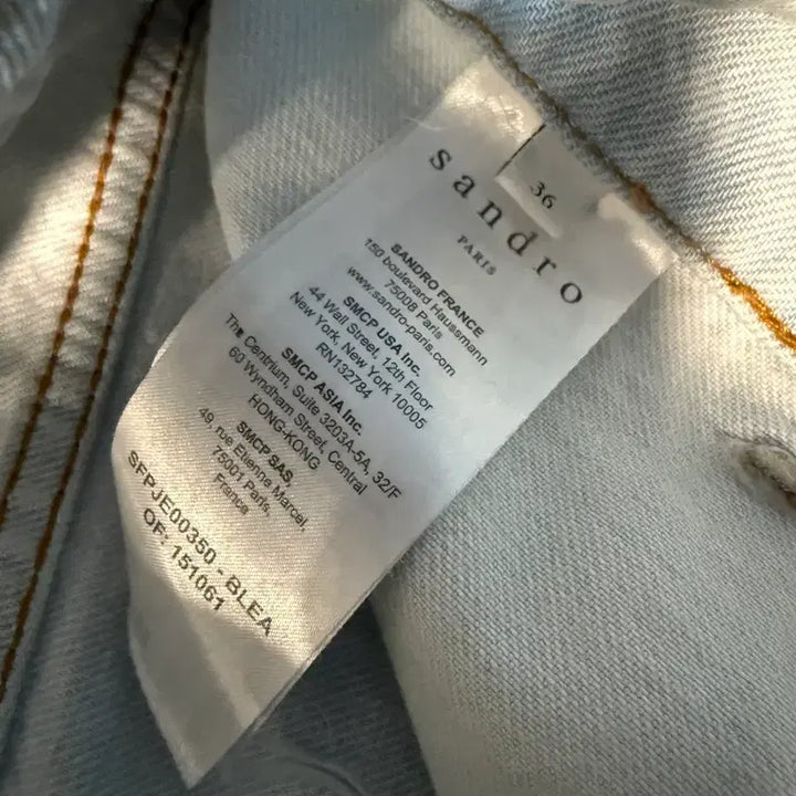[BUNJANG] Sandro Paris Stitch Pocket Light Denim Pants / 산드로 파리 스티치 포켓 라이트 데님 팬츠 36