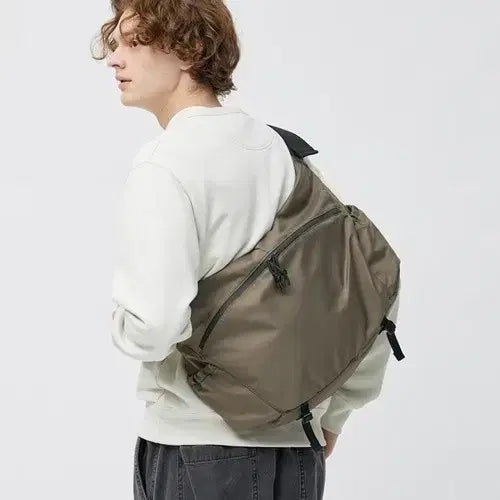 [BUNJANG] GU Nylon Crossbody Bag Brown / 지유 GU 고프코어 나일론 크로스백 브라운 FREE