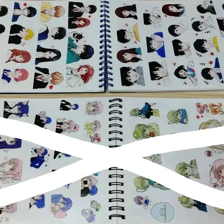 [BUNJANG] Anime Character Sticker Book Set / 애니메이션 캐릭터 인스 스티커북 2종