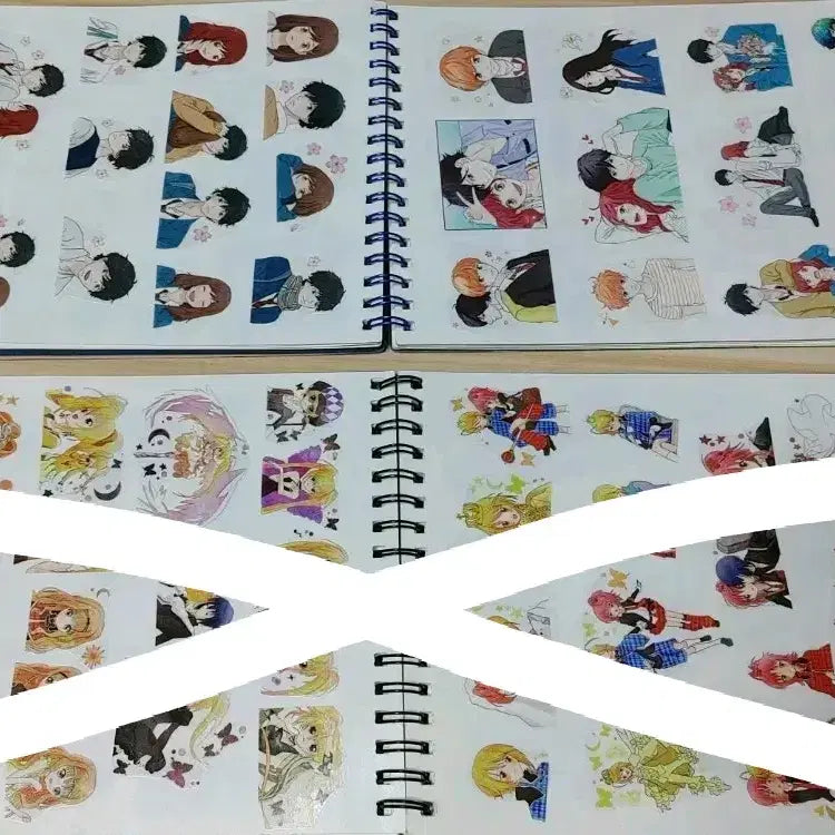 [BUNJANG] Anime Character Sticker Book Set / 애니메이션 캐릭터 인스 스티커북 2종
