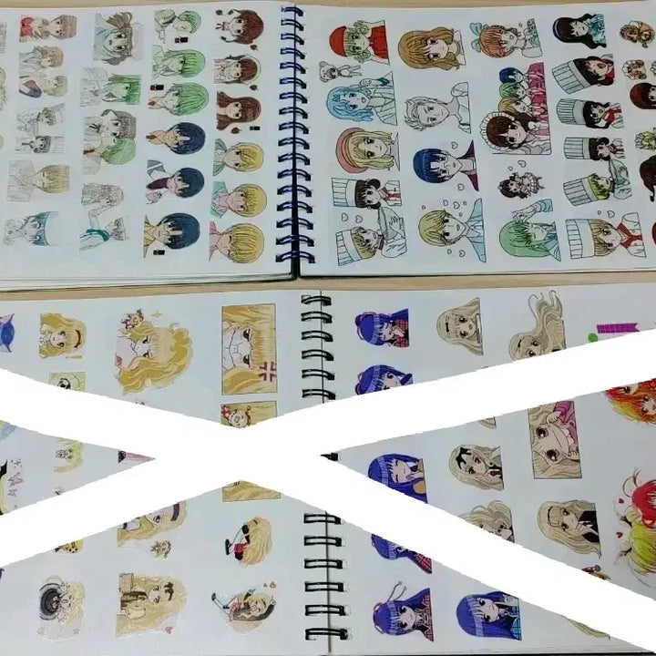 [BUNJANG] Anime Character Sticker Book Set / 애니메이션 캐릭터 인스 스티커북 2종