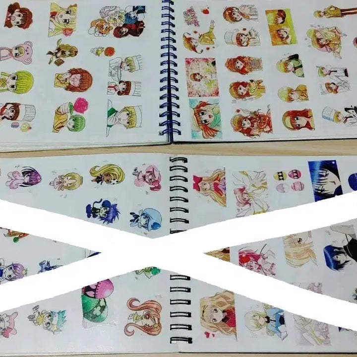 [BUNJANG] Anime Character Sticker Book Set / 애니메이션 캐릭터 인스 스티커북 2종