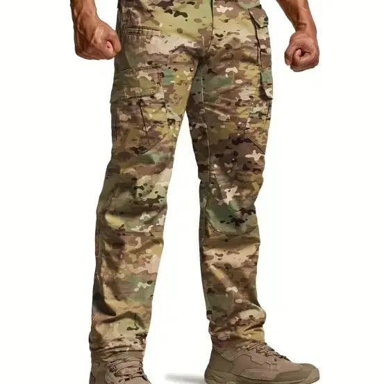 [BUNJANG] Unisex Multi-Cam Cargo Pants - Size 34-36 / 멀티캠 카고 바지 남성용 미착용 새상품, 사이즈 34~36