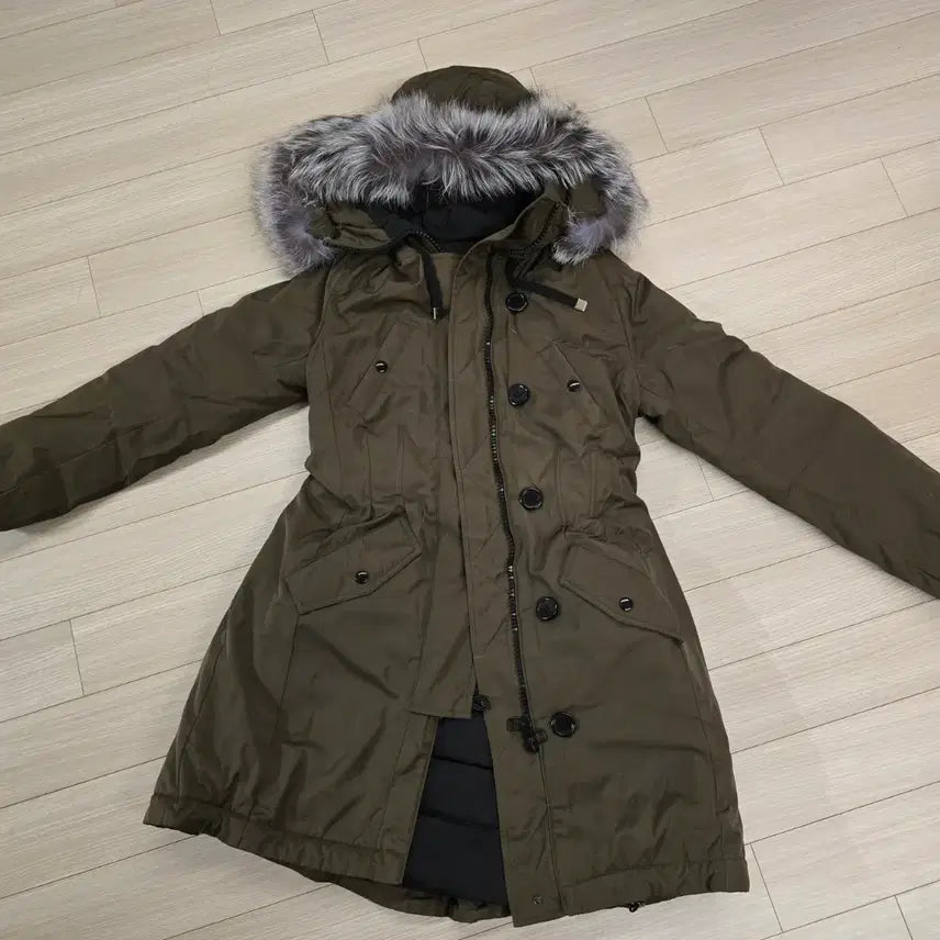 [BUNJANG] Generic Silver Fox Hooded Duck Down Padded Jacket / 새상품 55사이즈 오리털패딩 실버폭스후드