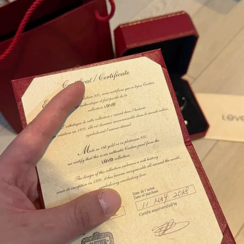 [BUNJANG] Love Bracelet White Gold (Size 20) / 러브팔찌 화이트골드 20호