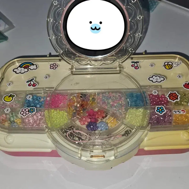 [BUNJANG] Choco Bear DIY Beads Pencil Case / 고전문구 초코베어 DIY 비즈 필통