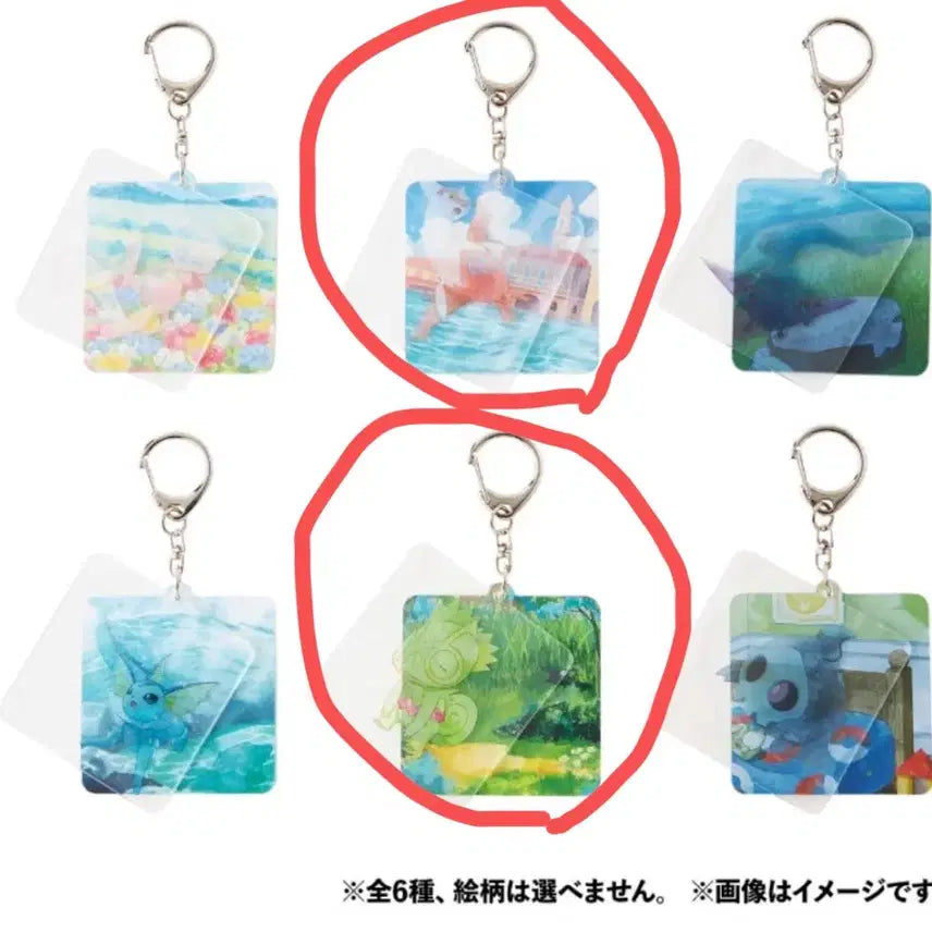[BUNJANG] Pokemon Latias & Kelimon Acrylic Keyring Bundle Set / 포켓몬 invisible to me 아크릴 키링 라티아스, 켈리몬 일괄