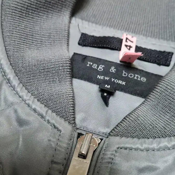 [BUNJANG] Rag & Bone Diamond Quilted Bomber Jacket (Gray, M) / 랙앤본 다이아 퀼팅 봄버 자켓 그레이 M 넉넉 100