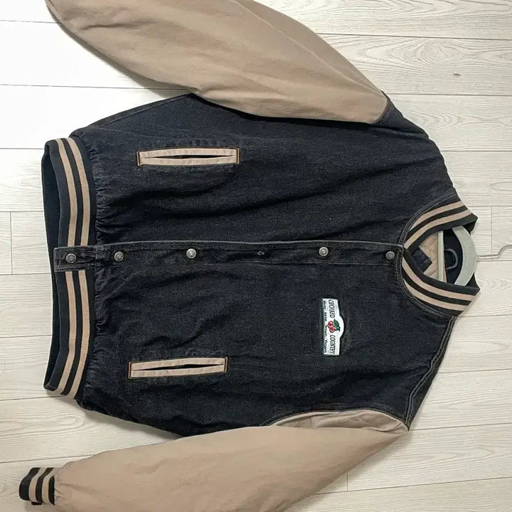 [BUNJANG] Orchard Country Denim Baseball Jacket / 빈티지 오차드 컨트리 데님 야구 점퍼