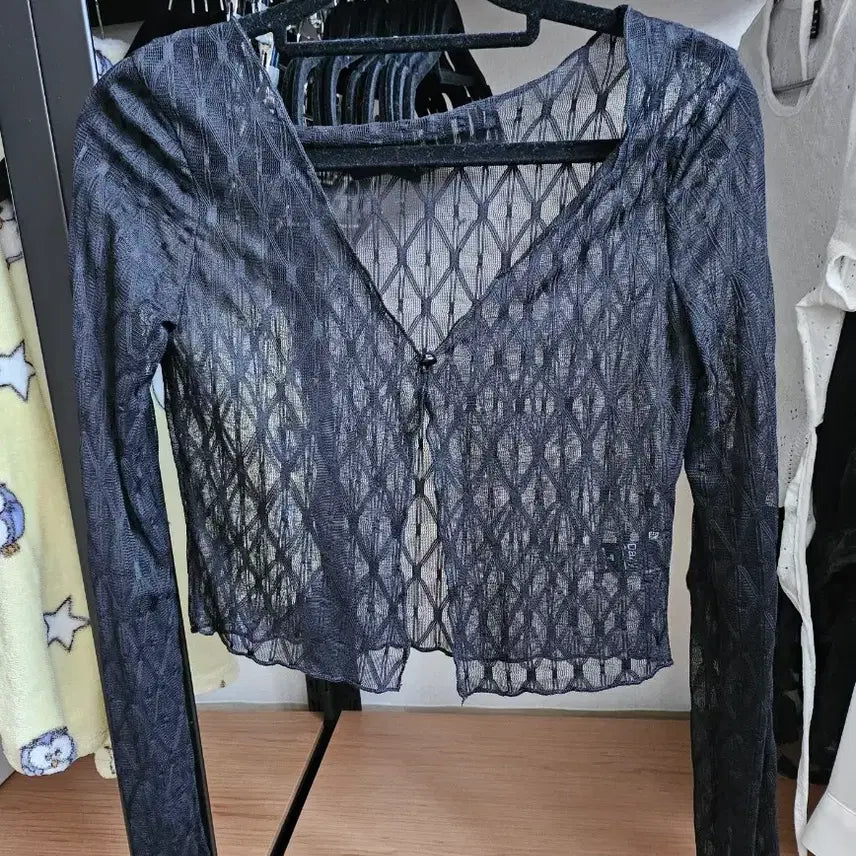 [BUNJANG] Seethrough Lace Cardigan Set / 시스루 레이스 가디건3종