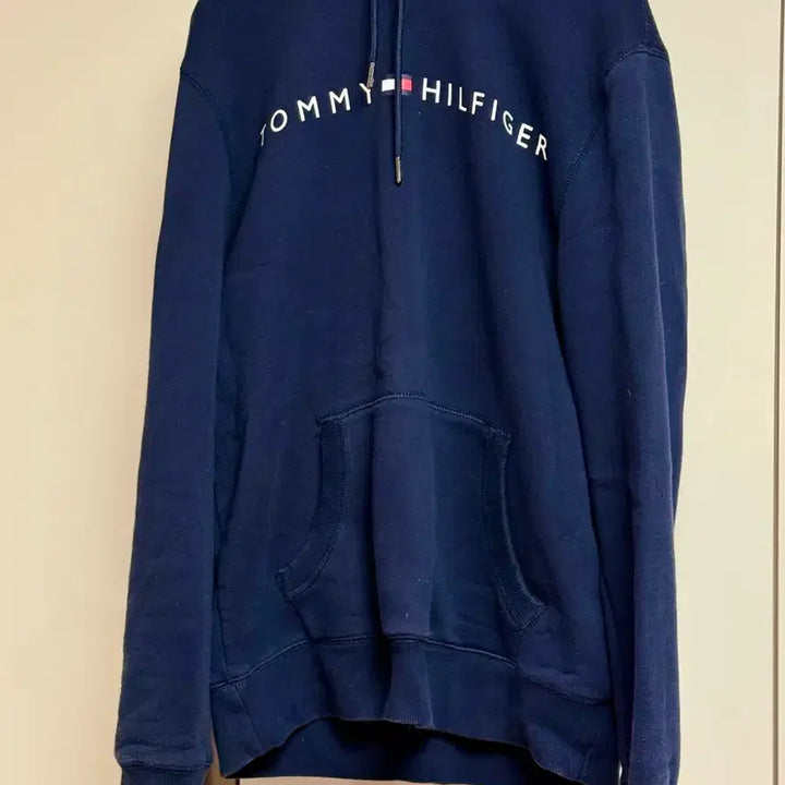 [BUNJANG] Tommy Hilfiger Navy Fleece Hoodie (M) / (반택무료) 타미힐피거 네이비 기모 후드티 M