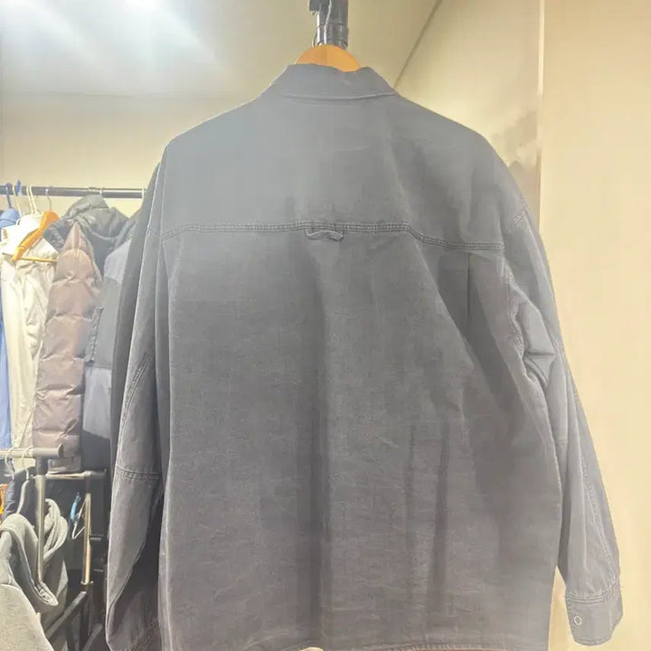 [BUNJANG] ETC 헤링본 Pocket Shirt Black / 이티씨이 헤링본 워싱 포켓 셔츠 블랙