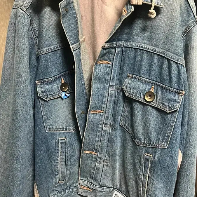 [BUNJANG] Mihara Yasuhiro Distressed Layered Denim Jacket / 미하라야스히로 미하라 디스트로이드 레이어드 데님 자켓