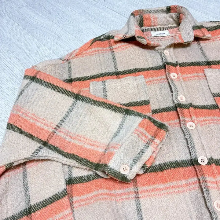 [BUNJANG] Orange Check Jacket / [하나언니] 오렌지 체크 자켓