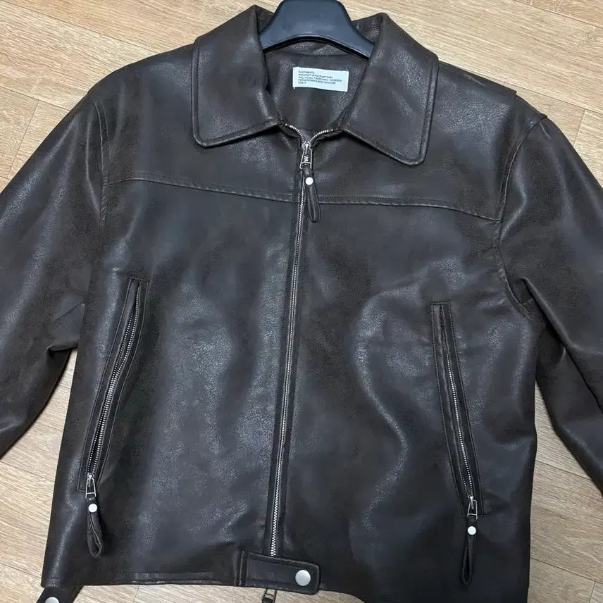 [BUNJANG] Partimento Women Washed Single Leather Jacket Brown / 파르티멘토 우먼 워시드 싱글 레더 자켓 브라운 (새상품)