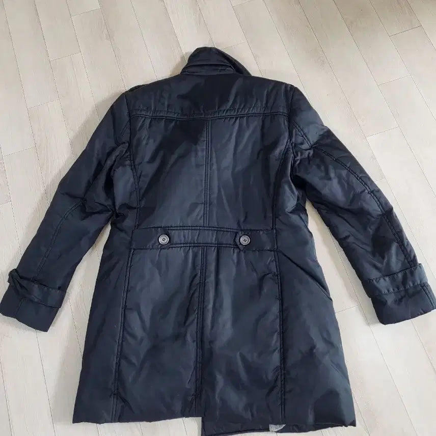 [BUNJANG] Black Double Button Padded Coat (Size 100-105) / 블랙 더블 버튼 패딩 코트(100~105)