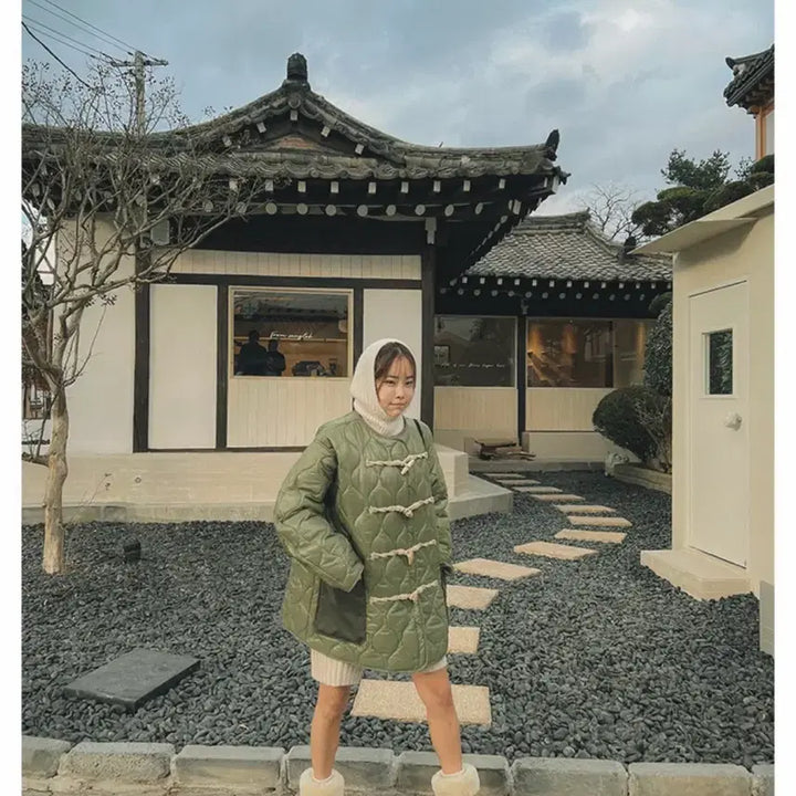 [BUNJANG] Quilting Jacket / [하나언니] 퀼팅 누빔 점퍼 카키