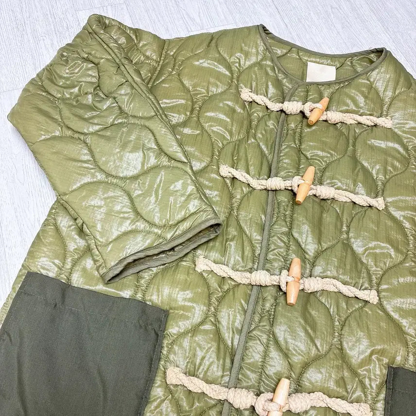 [BUNJANG] Quilting Jacket / [하나언니] 퀼팅 누빔 점퍼 카키