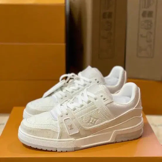 [BUNJANG] Denim White Trainers (Size 270) / 데님 화이트 트레이너 270