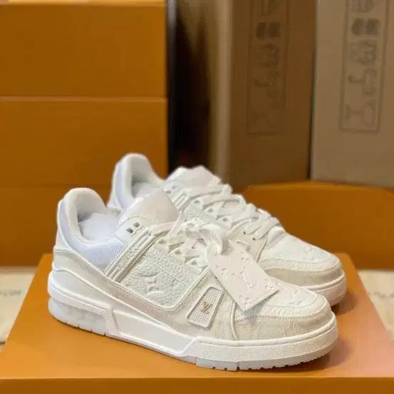 [BUNJANG] Denim White Trainers (Size 270) / 데님 화이트 트레이너 270