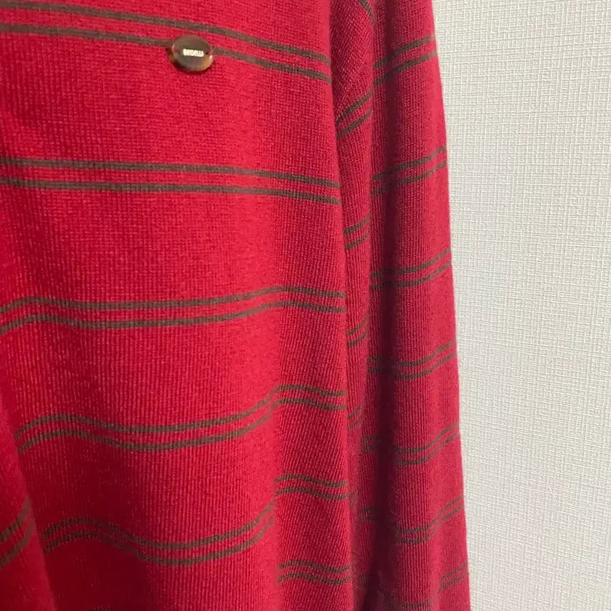 [BUNJANG] Kim Ahop Blackup Stripe Collar T-Shirt / 줄무늬 카라 티셔츠 스프라이프 긴팔 미쏘 에잇세컨즈 김아홉 바온 블랙업