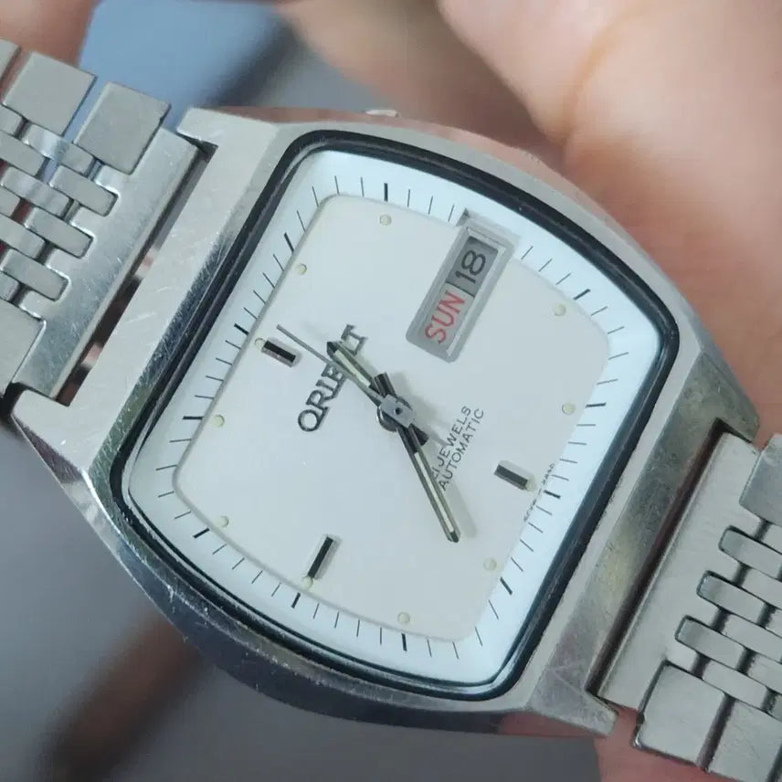 [BUNJANG] Orient Vintage TV Automatic Square Watch / 빈티지 오리엔트 테레비 오토매틱 사각 시계