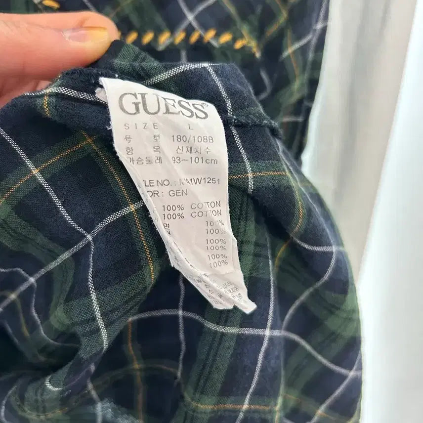 [BUNJANG] Western Style Checkered Shirt / 게스 체크 남방 웨스턴 스타일 셔츠