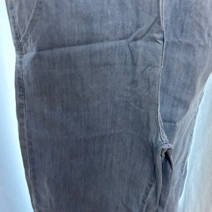 [BUNJANG] Denim Overalls Gray / 데님 끈 멜빵 바지 그레이