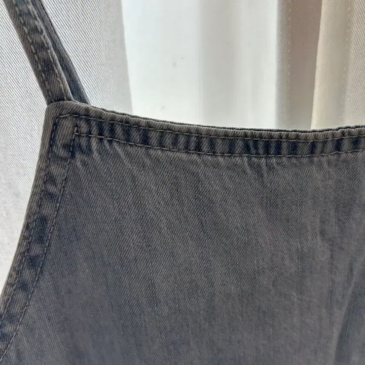 [BUNJANG] Denim Overalls Gray / 데님 끈 멜빵 바지 그레이