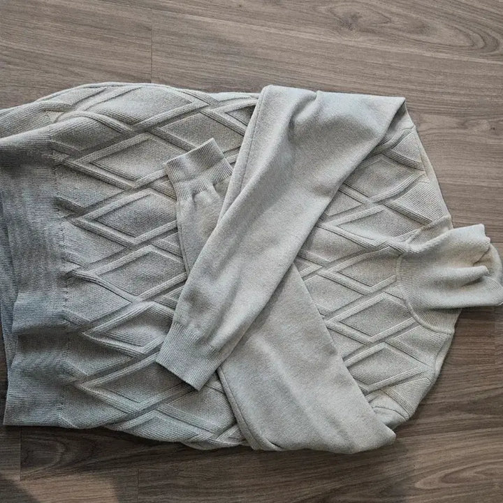 [BUNJANG] Zin Crocodile Men's Diamond Pattern Knitwear / [상태좋음] 진품 진크로커다일 남성 다이아몬드 패턴 니트 100