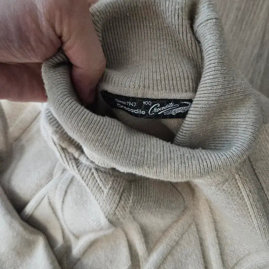 [BUNJANG] Zin Crocodile Men's Diamond Pattern Knitwear / [상태좋음] 진품 진크로커다일 남성 다이아몬드 패턴 니트 100