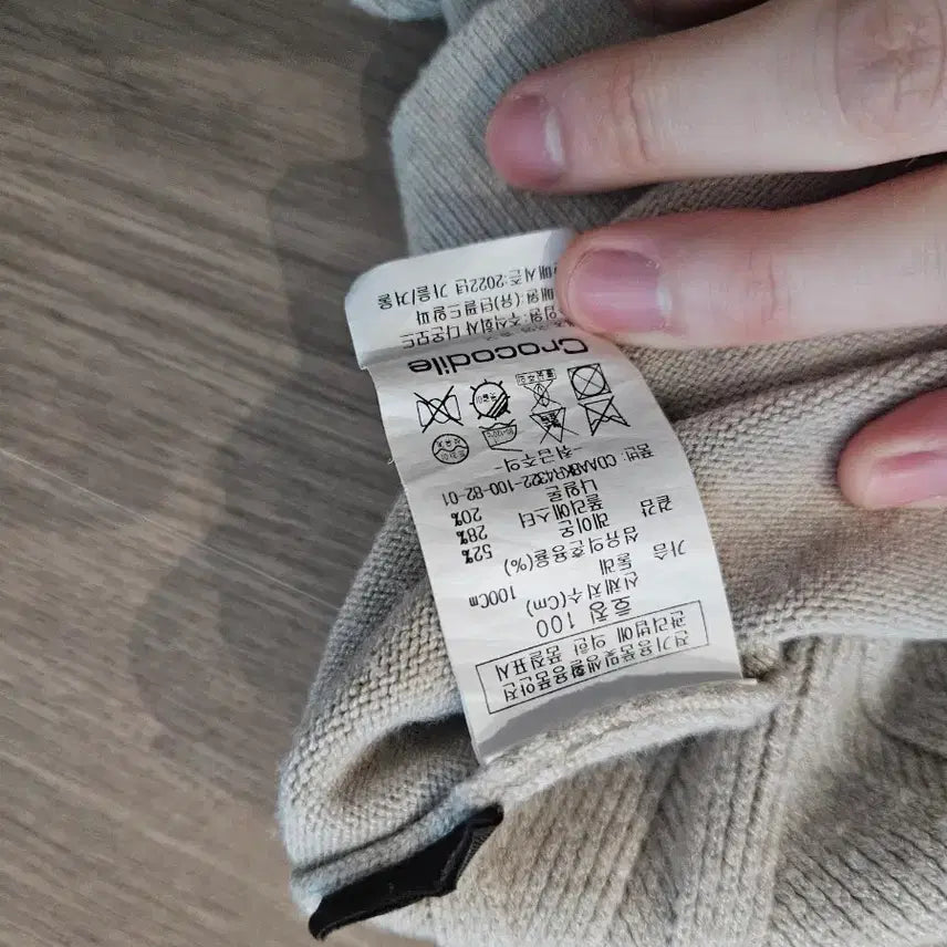 [BUNJANG] Zin Crocodile Men's Diamond Pattern Knitwear / [상태좋음] 진품 진크로커다일 남성 다이아몬드 패턴 니트 100