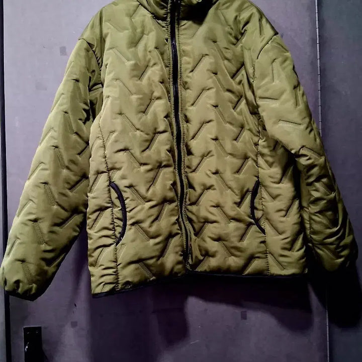[BUNJANG] Men's Khaki Quilted Padded Jacket / 남성 카키 퀼팅 안감 솜 자켓 새상품