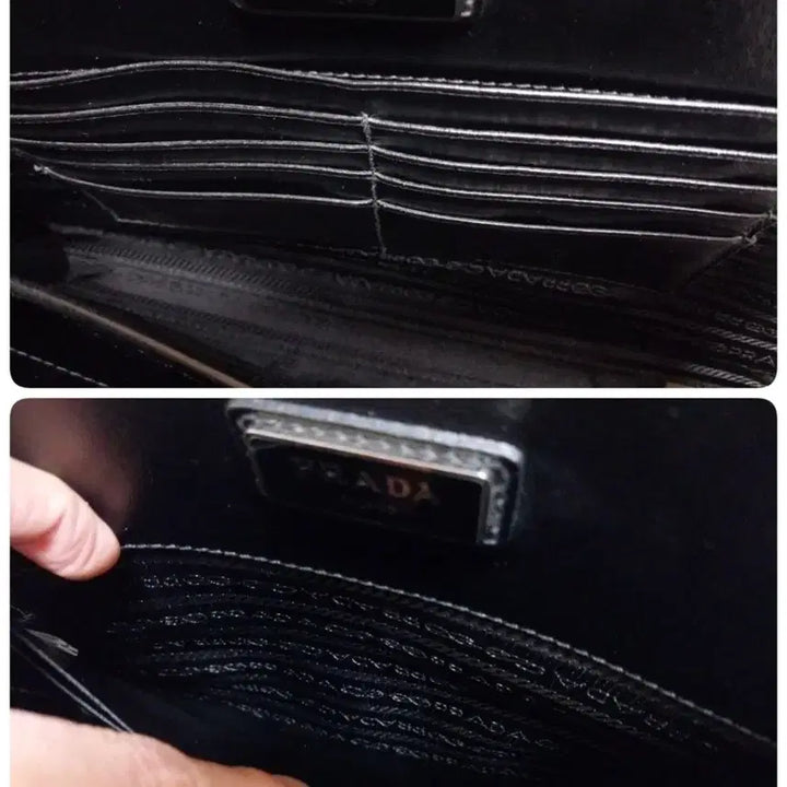 [BUNJANG] Prada Saffiano Document Holder Clutch (Gray) / 프라다 사피아노 도큐먼트 홀더 클러치(그레이)