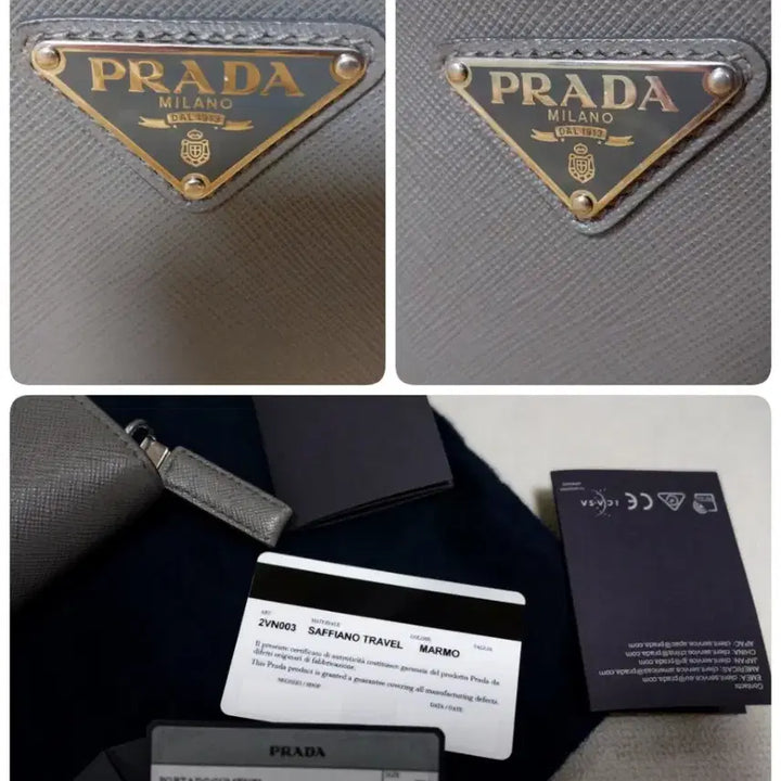 [BUNJANG] Prada Saffiano Document Holder Clutch (Gray) / 프라다 사피아노 도큐먼트 홀더 클러치(그레이)
