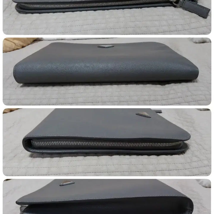 [BUNJANG] Prada Saffiano Document Holder Clutch (Gray) / 프라다 사피아노 도큐먼트 홀더 클러치(그레이)
