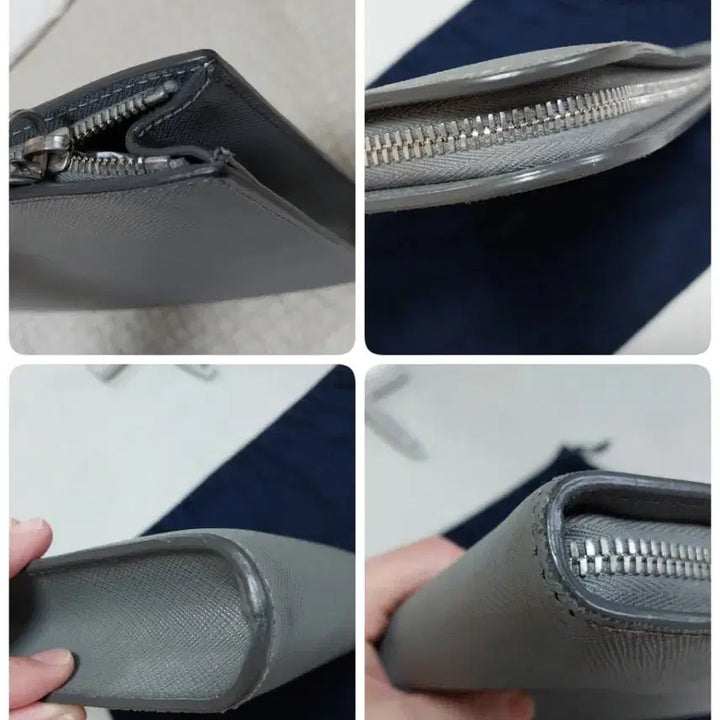 [BUNJANG] Prada Saffiano Document Holder Clutch (Gray) / 프라다 사피아노 도큐먼트 홀더 클러치(그레이)