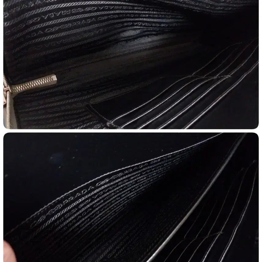 [BUNJANG] Prada Saffiano Document Holder Clutch (Gray) / 프라다 사피아노 도큐먼트 홀더 클러치(그레이)