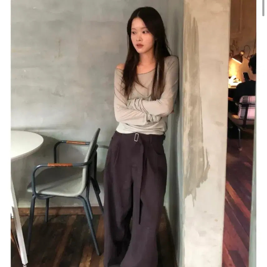 [BUNJANG] Lis Marro Layered Tee (Beige) / 리스 marro layered tee (베이지)