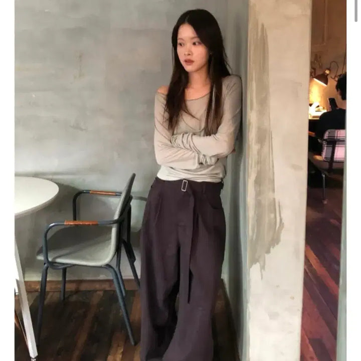 [BUNJANG] Lis Marro Layered Tee (Beige) / 리스 marro layered tee (베이지)
