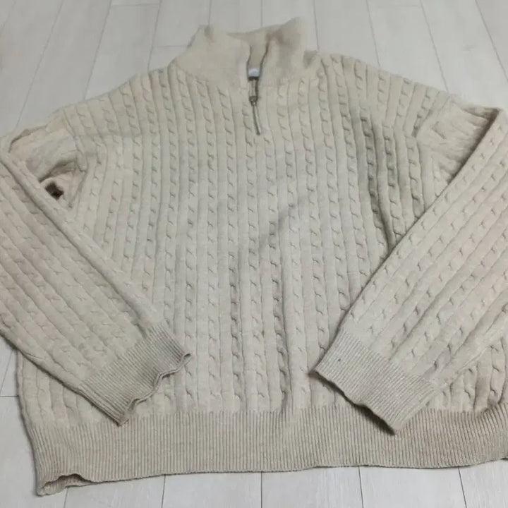 [BUNJANG] 8 Seconds Half-Zip Knit Sweater L / 8 seconds 남성 꽈배기 하프집업니트 L