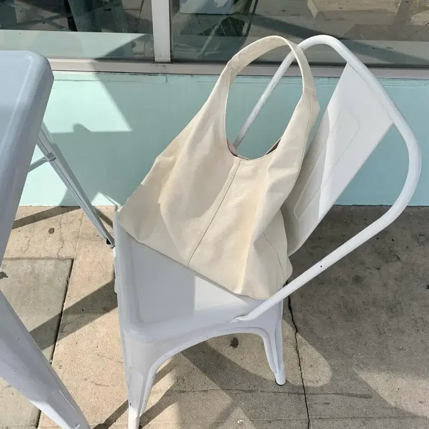 [BUNJANG] Lazy Shop Ivory Shopper Bag / 레이지샵 아이보리 쇼퍼백