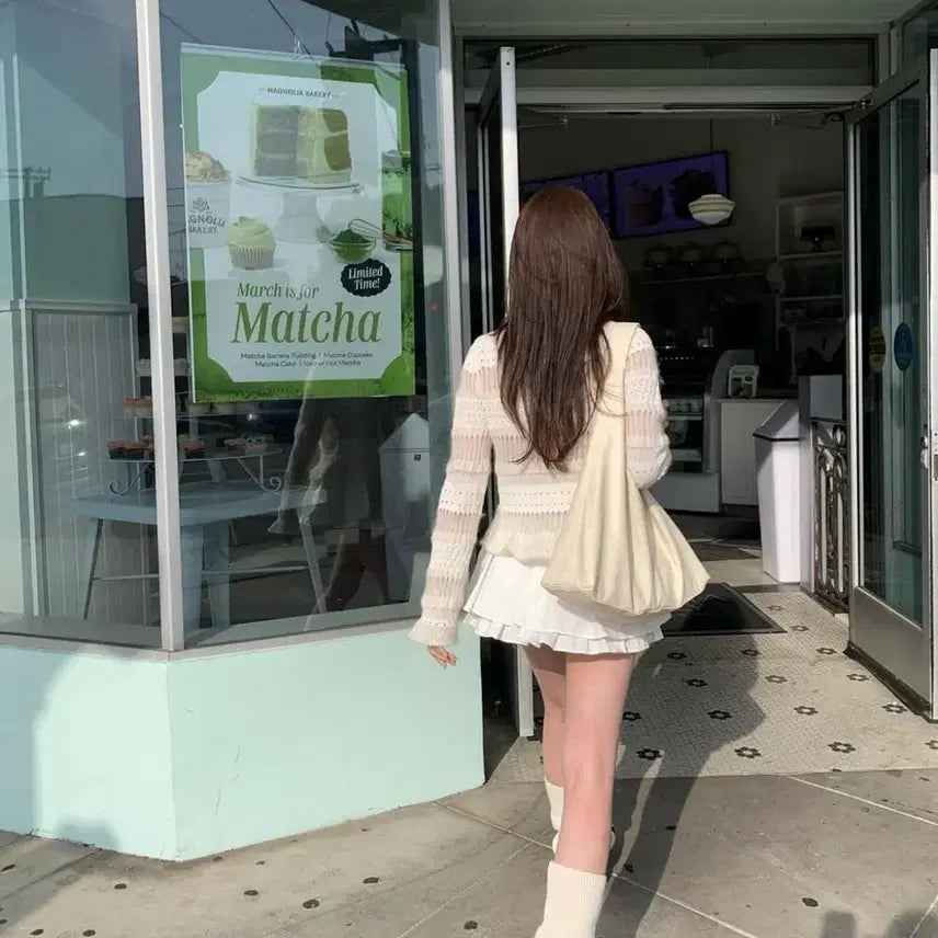 [BUNJANG] Lazy Shop Ivory Shopper Bag / 레이지샵 아이보리 쇼퍼백